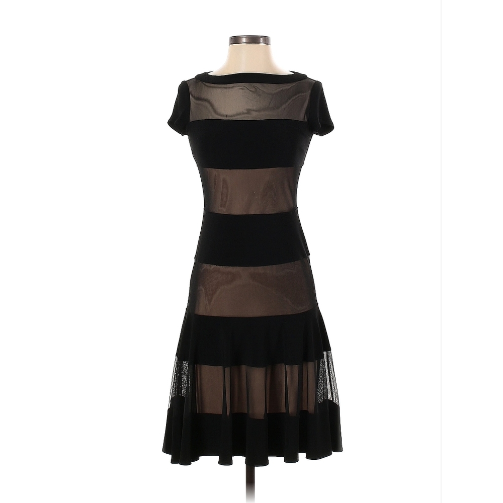 Joseph Ribkoff black and sheer party dress size 12 worn once